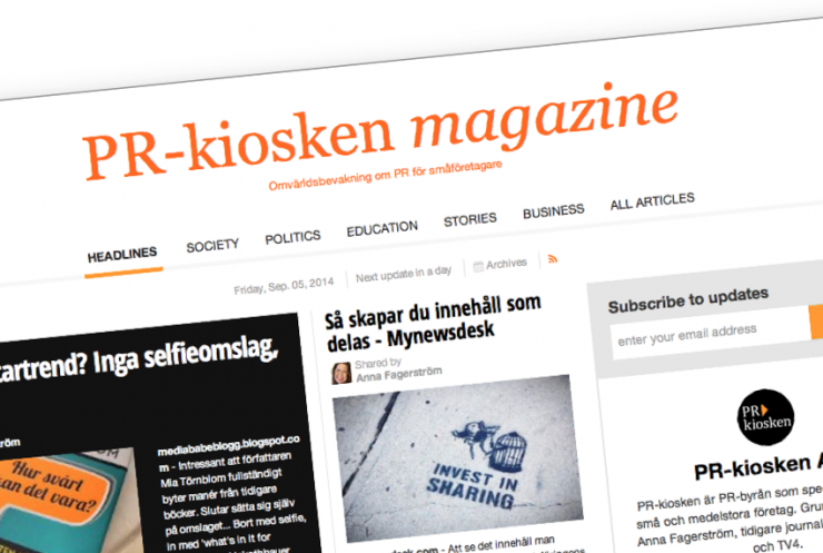 PR-kiosken magazine